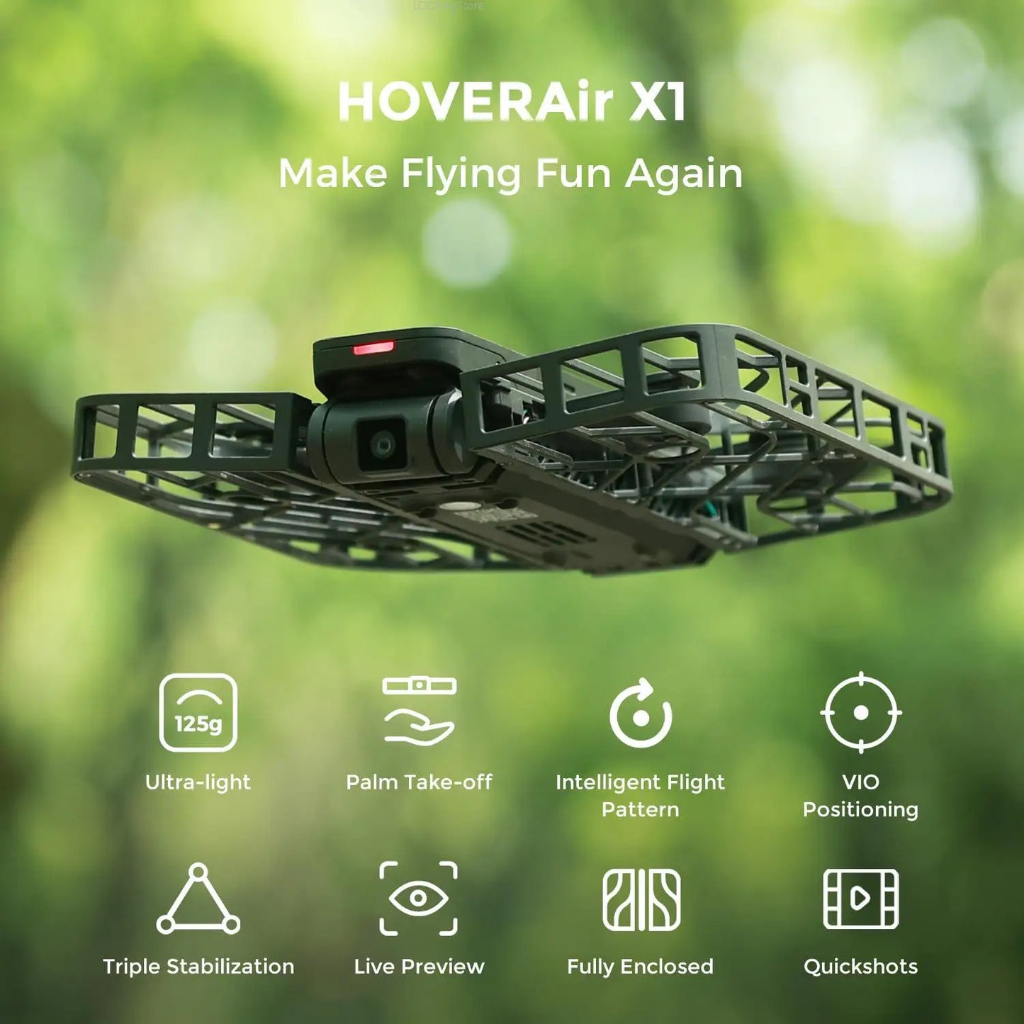 Hover Camera Hoverair Ultra-Light Foldable Portable Unlock Advanced Shots Camera Mini Sport Camera for Outdoor Photography