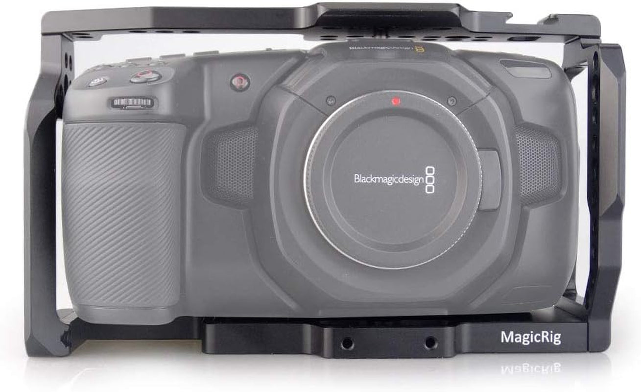 BMPCC 4K /BMPCC 6K Camera Cage with Cold Shoe for Blackmagic Design Pocket Cinema Camera 4K & 6K