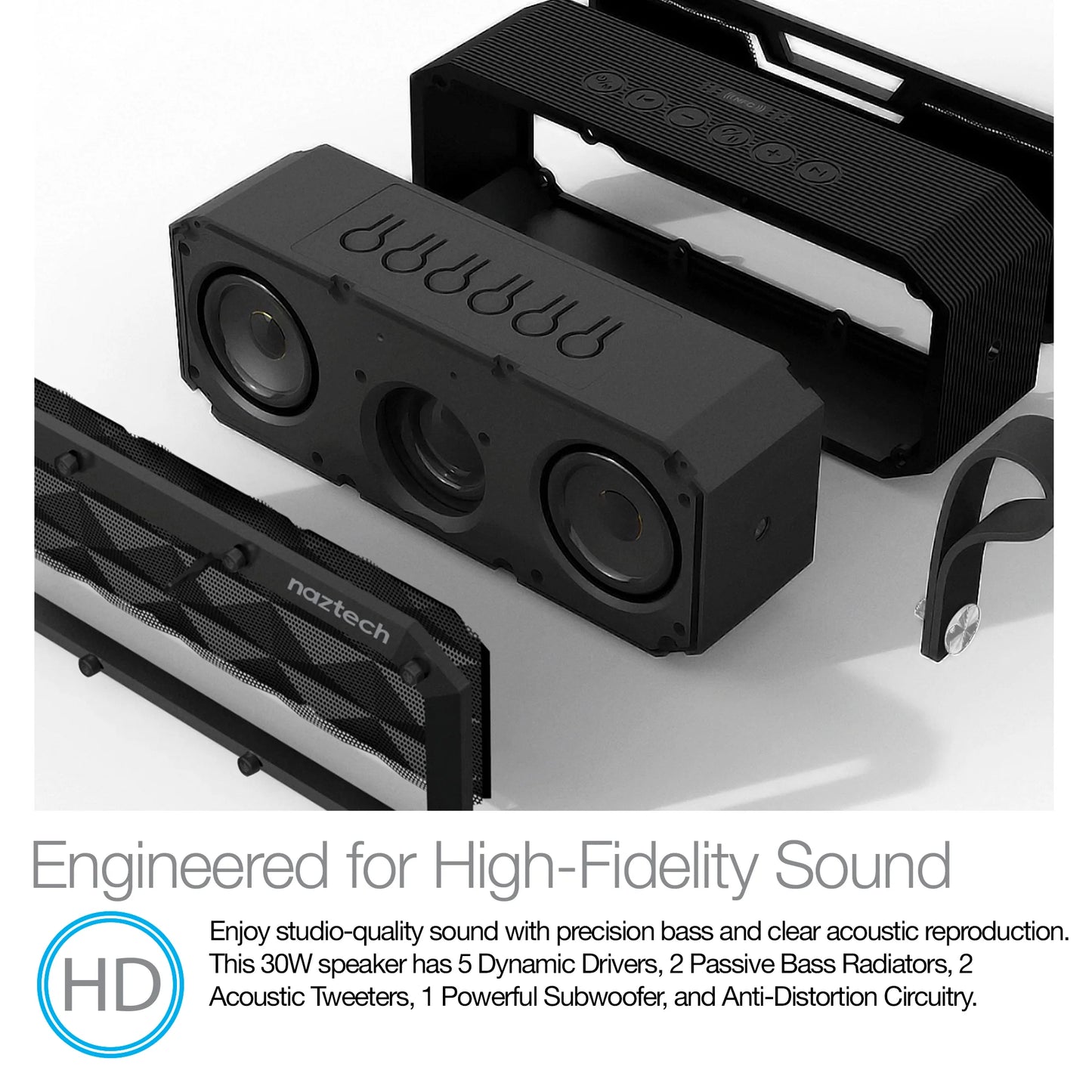 Naztech Soundbrick Wireless Speaker Black (13896-HYP)