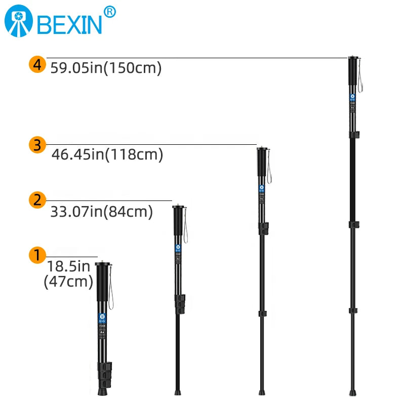Lightweight Monopod Aluminium DSLR Camera Tripod Camera Mount Adapter Support Monopod for Nikon Sony Camera