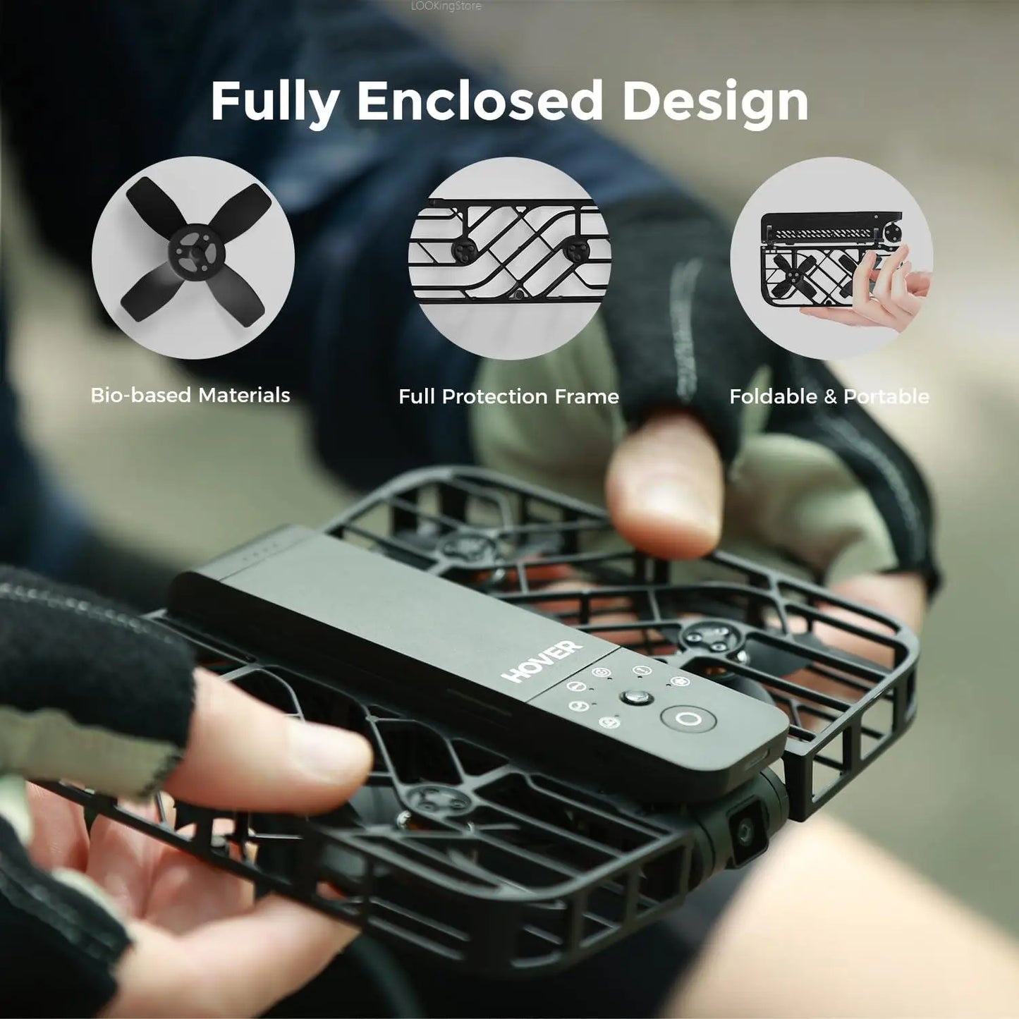Hover Camera Hoverair Ultra-Light Foldable Portable Unlock Advanced Shots Camera Mini Sport Camera for Outdoor Photography