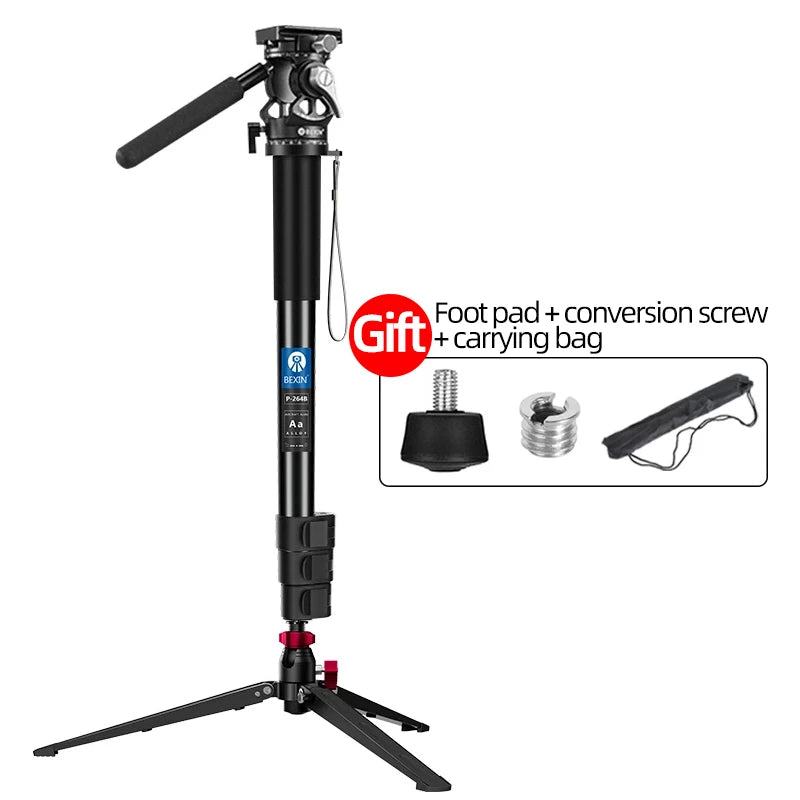 Lightweight Monopod Aluminium DSLR Camera Tripod Camera Mount Adapter Support Monopod for Nikon Sony Camera