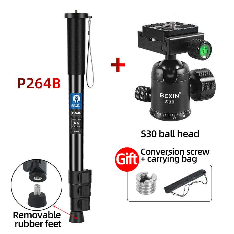Lightweight Monopod Aluminium DSLR Camera Tripod Camera Mount Adapter Support Monopod for Nikon Sony Camera