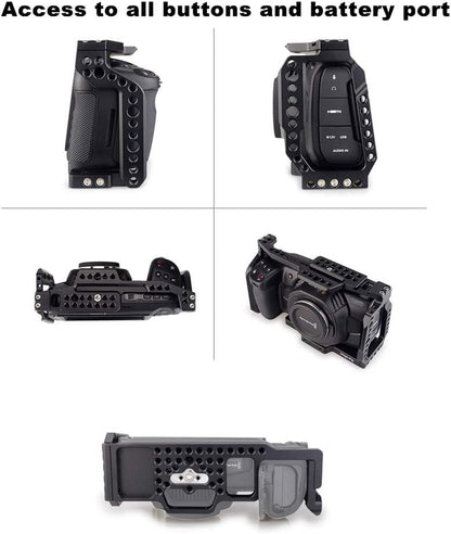 BMPCC 4K /BMPCC 6K Camera Cage with Cold Shoe for Blackmagic Design Pocket Cinema Camera 4K & 6K
