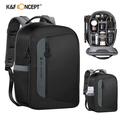 22L Camera Backpack Photography Bag Waterproof Large Capacity Camera Bag with Raincover for DSLR Camera