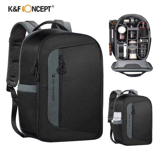 22L Camera Backpack Photography Bag Waterproof Large Capacity Camera Bag with Raincover for DSLR Camera