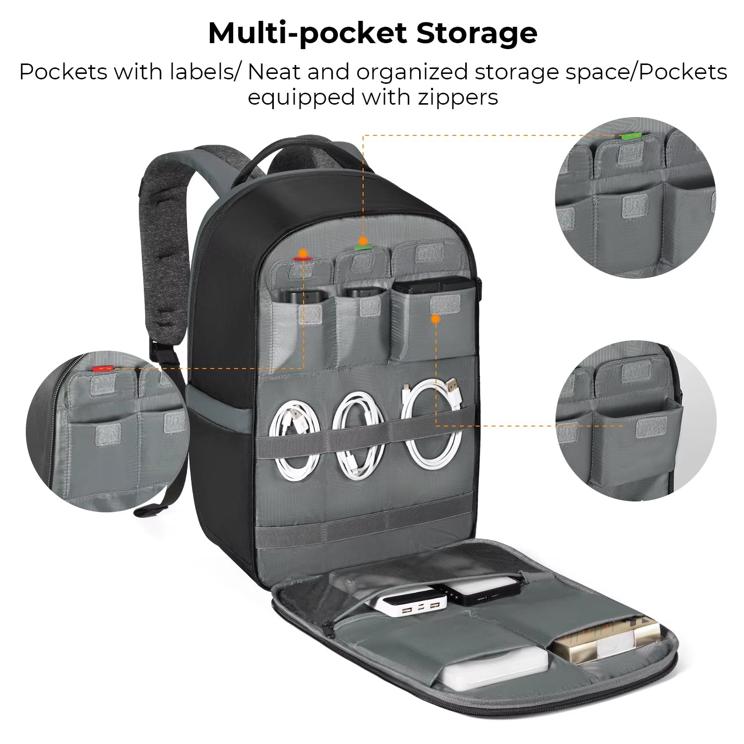 22L Camera Backpack Photography Bag Waterproof Large Capacity Camera Bag with Raincover for DSLR Camera
