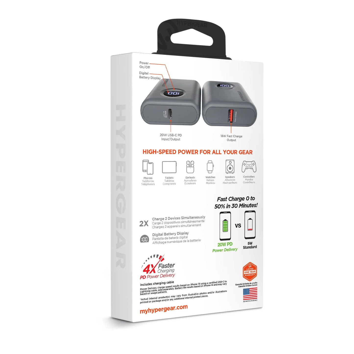 Hypergear Powerpack PRO 10000Mah 20W Power Bank